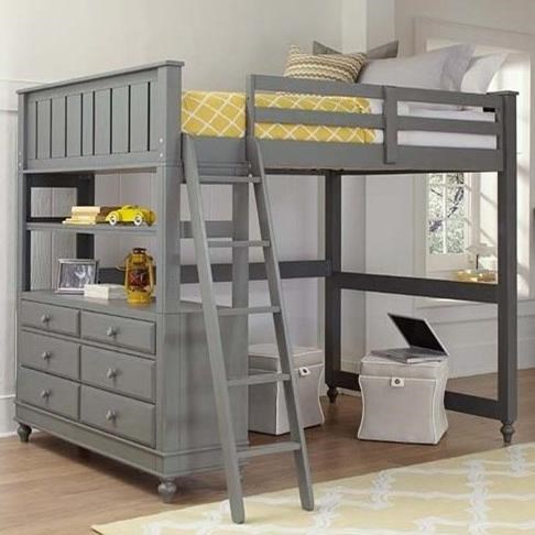 Nickelsville twin loft bed cheap with desk